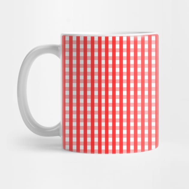 Red and White Gingham Pattern by bumblefuzzies